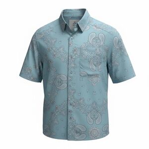 Under Armour Light Blue Paisley Button-Down Shirt